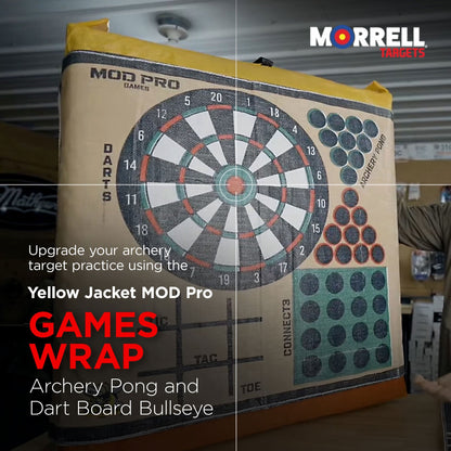 Morrell Yellow Jacket MOD Pro Games Wrap with Archery Pong Bullseye, 4 Pack, Tan