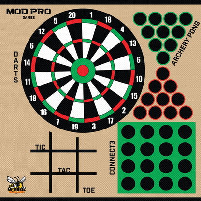 Morrell Yellow Jacket MOD Pro Games Wrap with Archery Pong Bullseye, 4 Pack, Tan