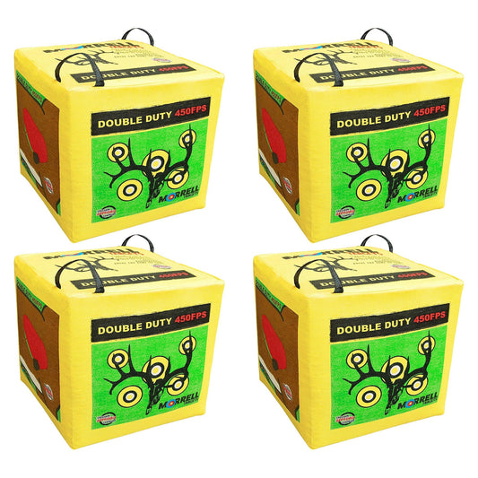 Morrell Double Duty 450 FPS 4 Sided Cube Field Point Archery Bag Target, 4 Pack