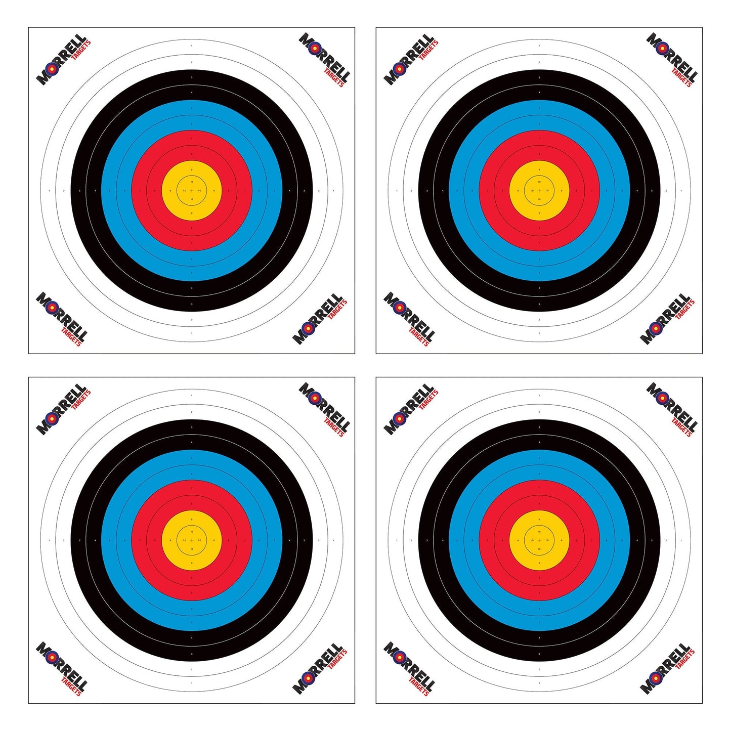 Morrell Targets 100 Pieces Thin Paper Archery Target with Card Stock, 4 Pack