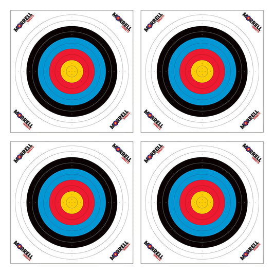 Morrell Targets 100 Pieces Thin Paper Archery Target with Card Stock, 4 Pack