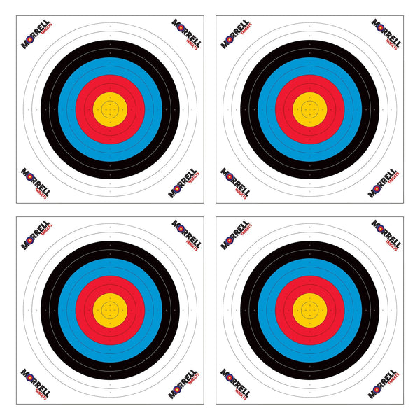 Morrell Targets 100 Pieces Thin Paper Archery Target with Card Stock, 4 Pack