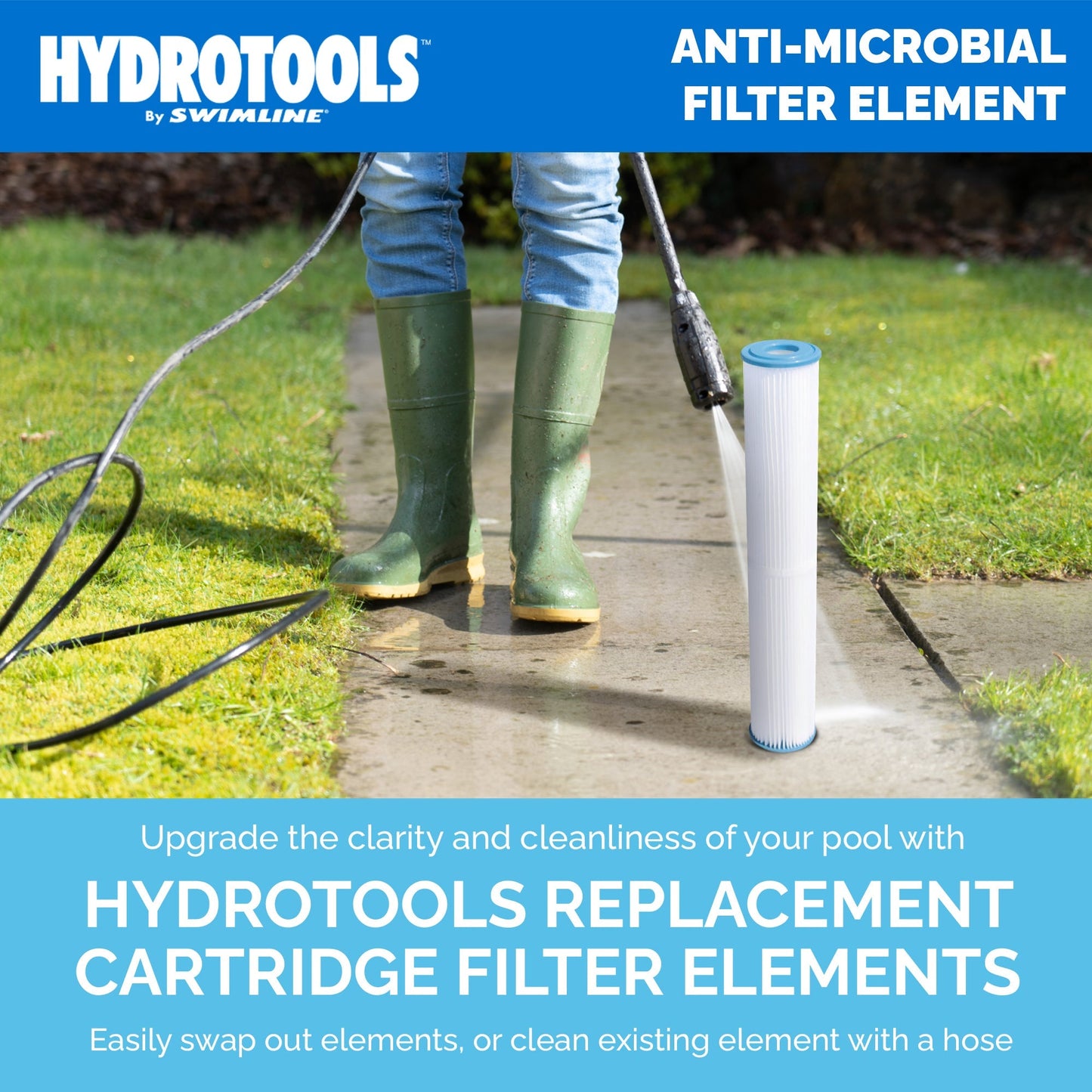 Swimline 5 Pack Cleaner Cartridge Replacement Element with Filter Technology