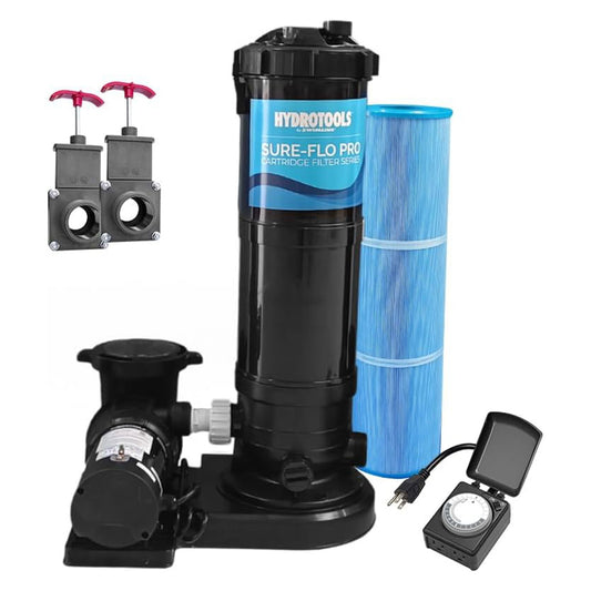 Swimline Hydrotools Cartridge Filter Pump for Above & Inground Pools, 120 Sq Ft