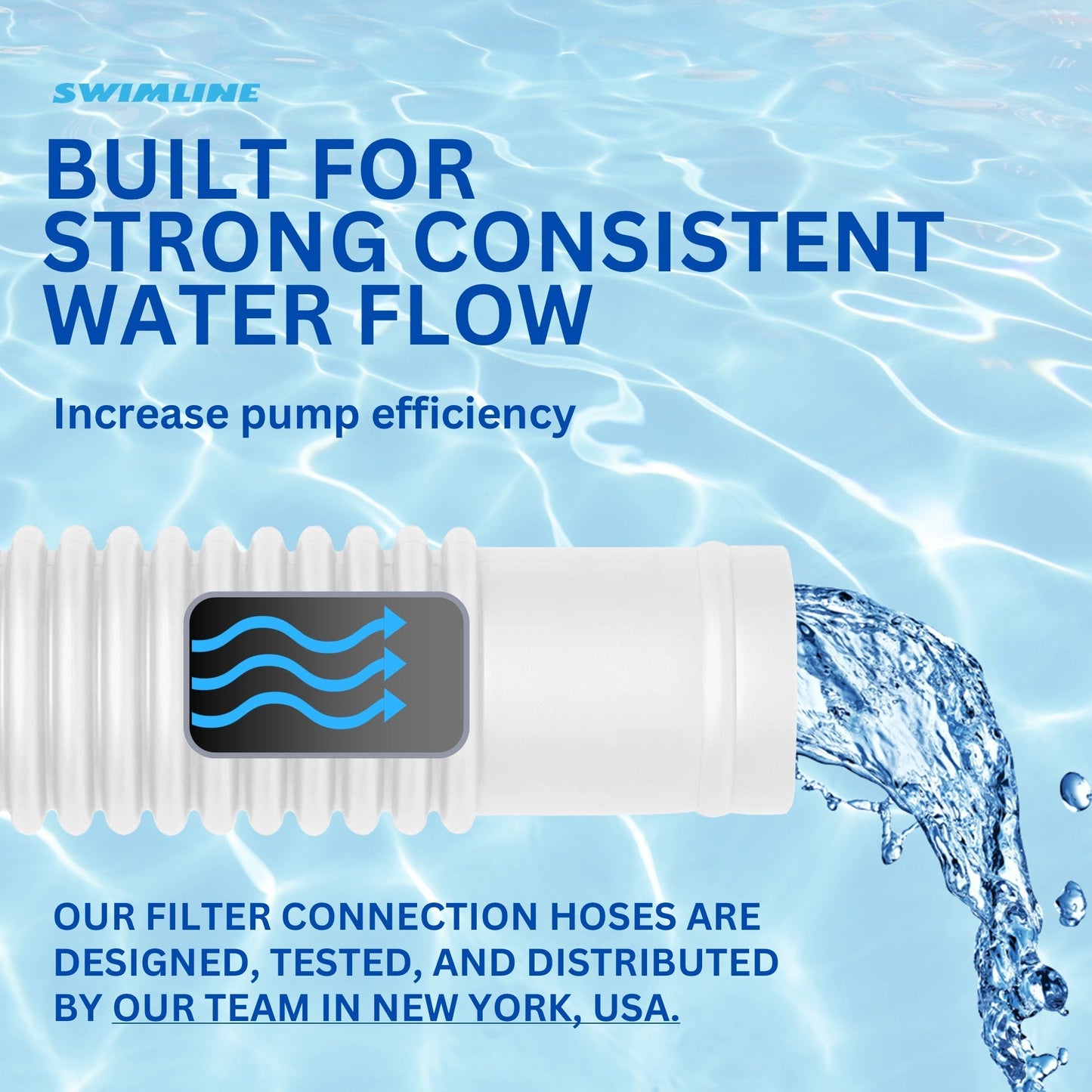 Swimline Hydrotools Standard Inground Swimming Pool Vacuum Hose, 1.25" x 250'