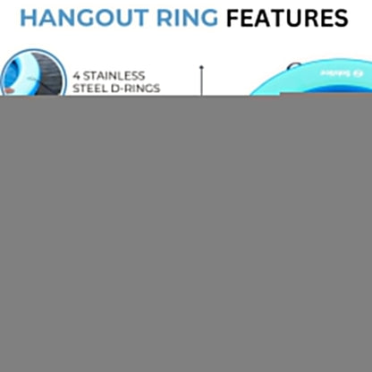 SOLSTICE Circular Inflatable Mesh Dock Platform for Lake Boat Pool Ocean, 8'