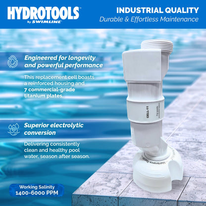 Swimline 87615 Salt Replacement Cell for Water Chlorine System, 15K Gallon Pools