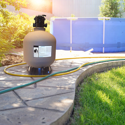 HYDROTOOLS by Swimline 19 Inch Sand Filter Combo w/ Stand, 175 Pound Capacity