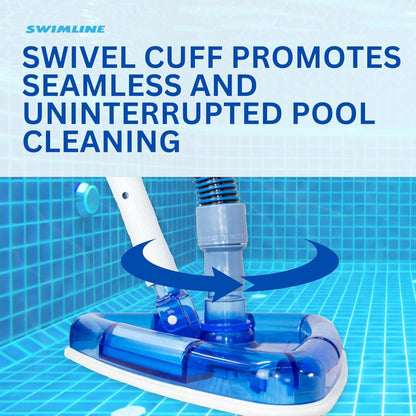 Swimline HydroTools 35’ Premium Spiral Wound Pool Vacuum Hose with Swivel Cuff