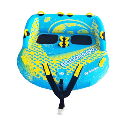 Solstice Boomerang Inflatable Towable 2-Person Water Sport Tube with 14 Handles