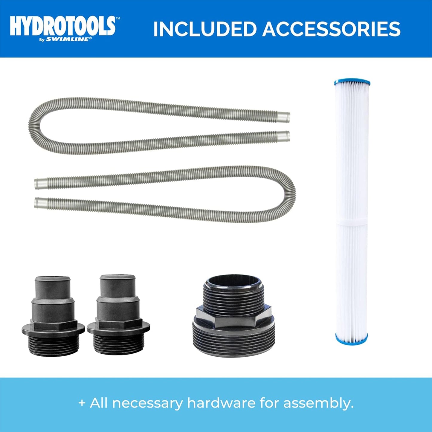 Swimline HYDROTOOLS 8 Sq Ft Cartridge Pool Filter System for Above Ground Pools