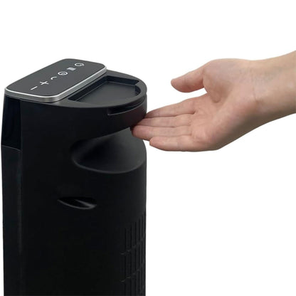 Good Housekeeping 30" Ceramic Tower Space Heater with Remote, Oscillating, Black