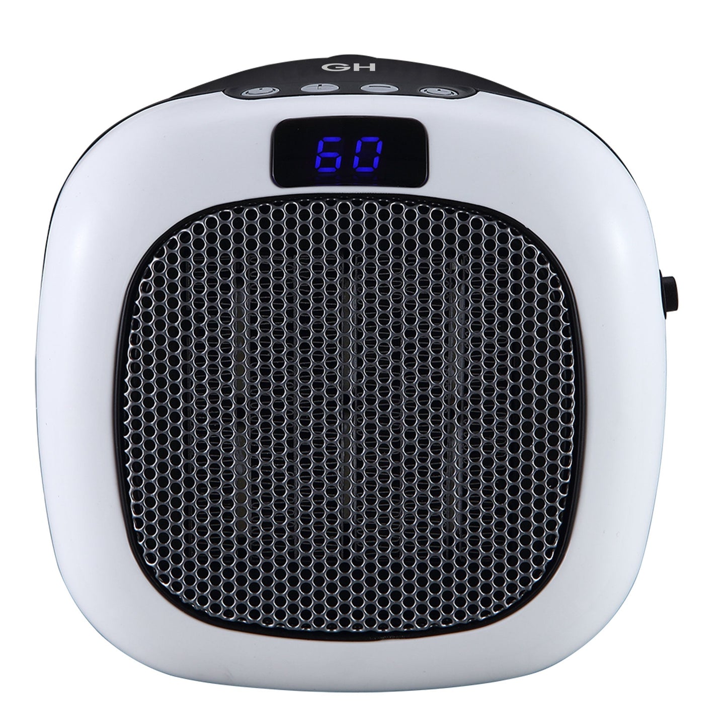 Good Housekeeping Wall-Mount Indoor Mini Space Heater w/ Thermostat, 750W, White