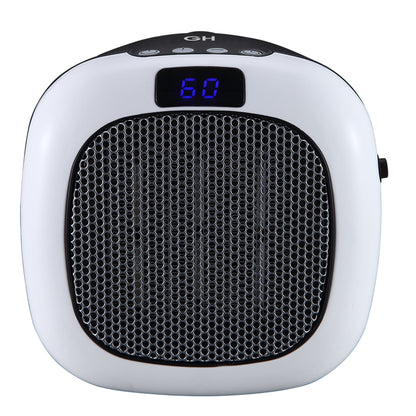 Good Housekeeping Wall-Mount Indoor Mini Space Heater w/ Thermostat, 750W, White