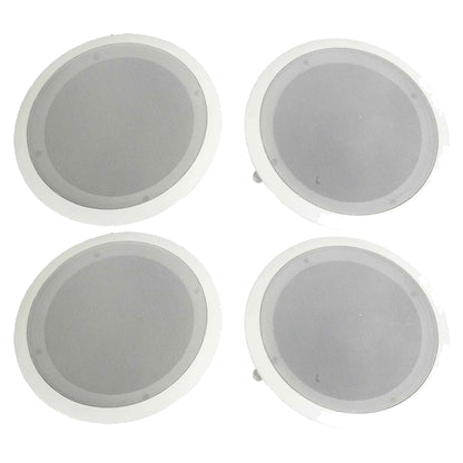Pyle Home PDIC Series 8" 250W Round Flush Mount Wall Ceiling Speakers (4 Pack)