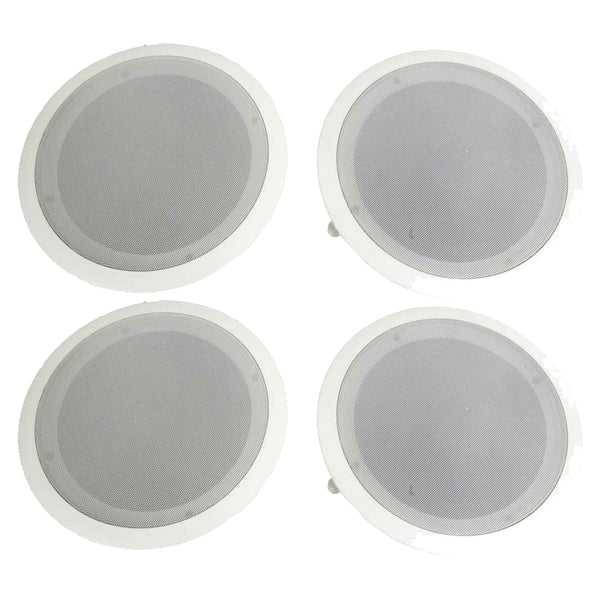 Pyle Home PDIC Series 8" 250W Round Flush Mount Wall Ceiling Speakers (4 Pack)