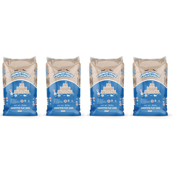 SandPiper 25Lb Premium Grade Multi-Use Play Sand w/Chemical Free Formula, 4 Pack