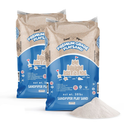SandPiper 50lb Premium Grade Multi-Use Play Sand, Chemical Free Formula, 2 Pack