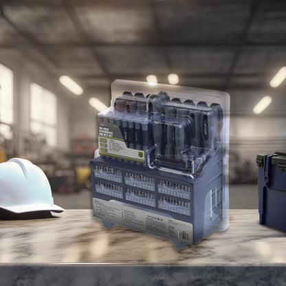 Master Mechanic Screwdriver & Bits Made of Chrome Vanadium Steel, 100 Piece Set