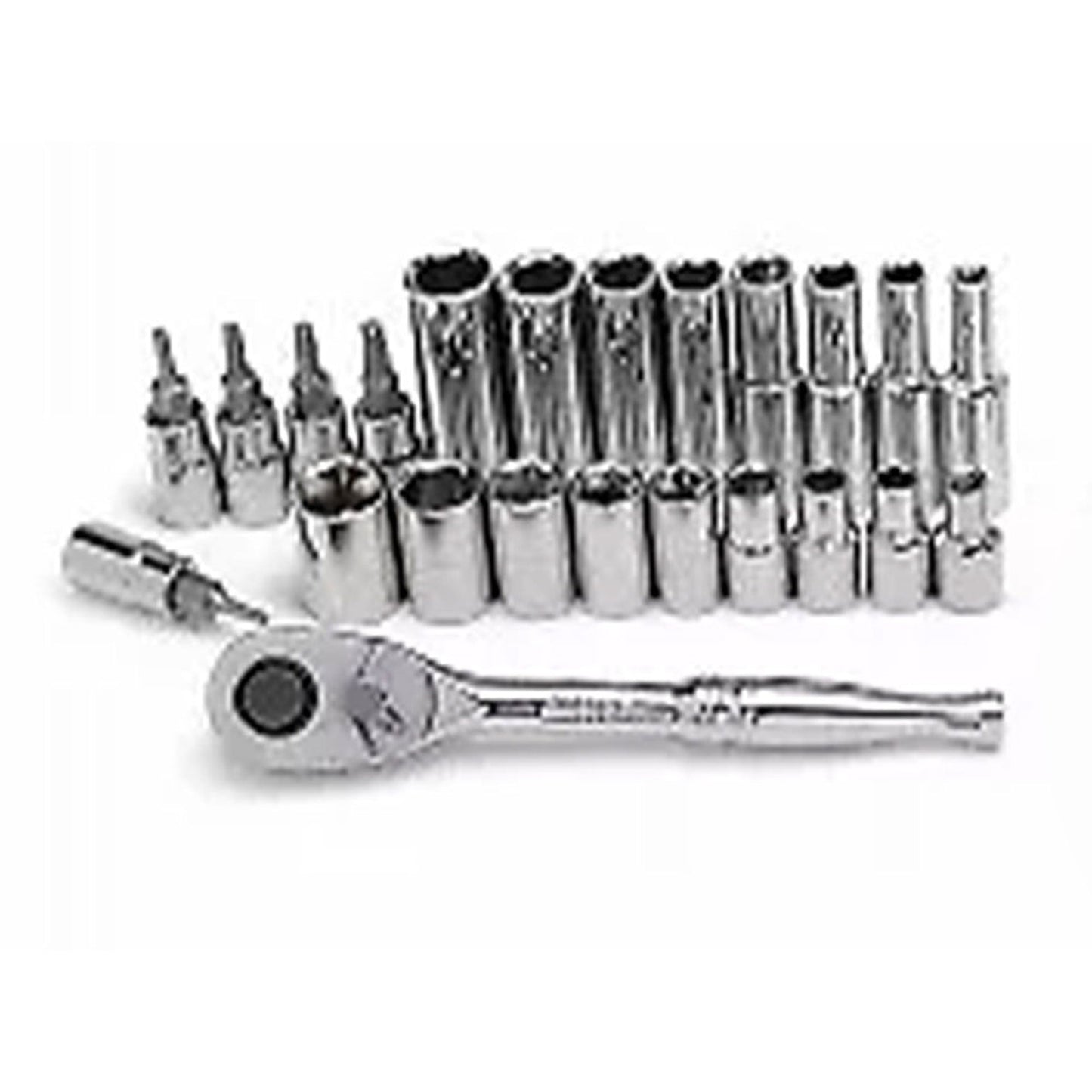 Master Mechanic 45-Piece SAE Socket Tool Set, 1/4 Inch Drive, Ratchet Wrench Kit