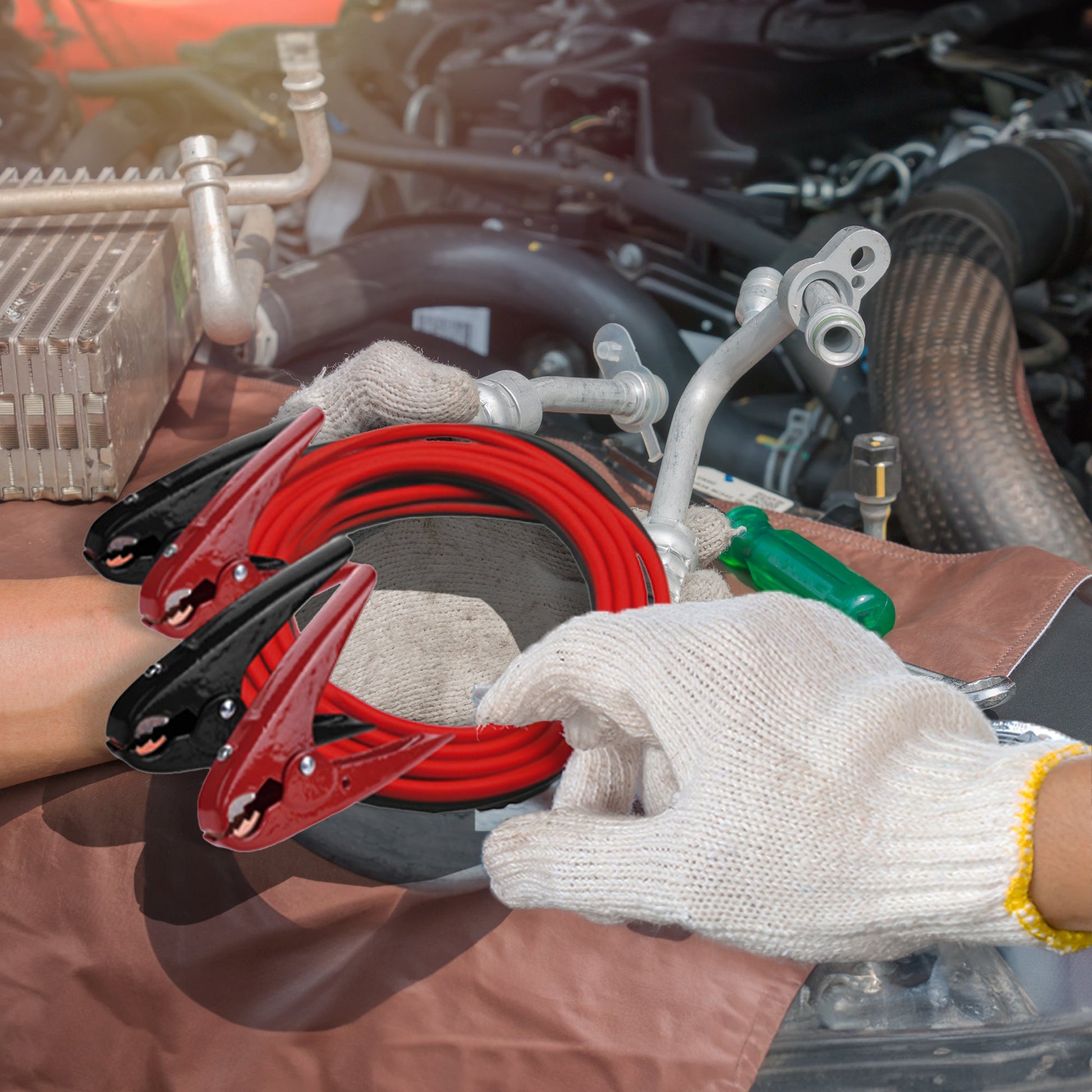 Master Mechanic 2 Pack 2 Gauge Jumper Cables for Car & Truck Battery, 20-Ft - Find Fresh Goods