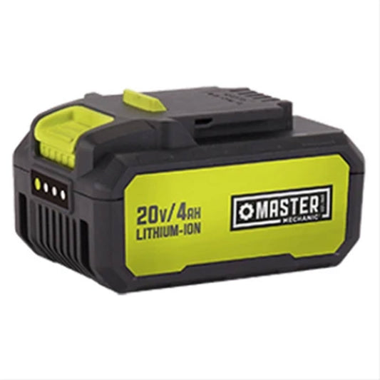 Master Mechanic 20 Volt Lithium Ion Rechargeable Tool Charging Battery, Green