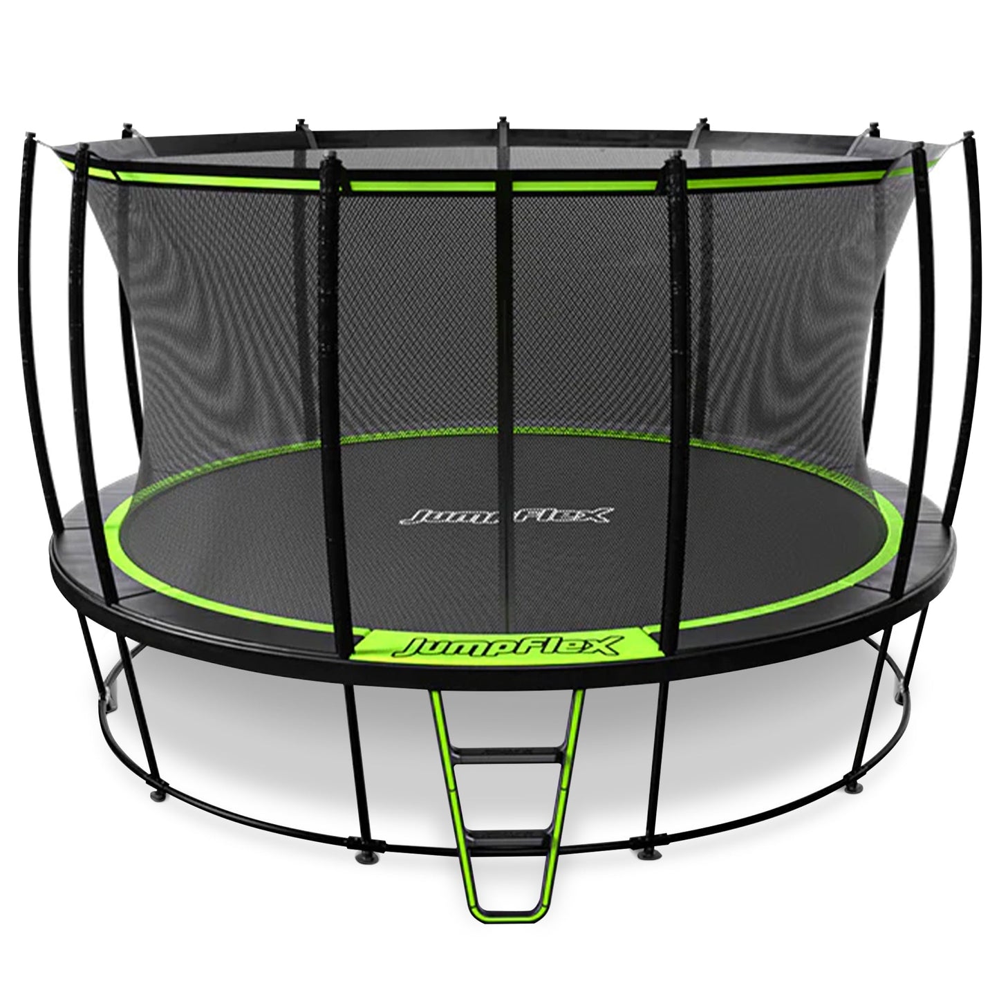JumpFlex HERO 14' Trampoline for Kids Outdoor Play Equipment with Net & Ladder