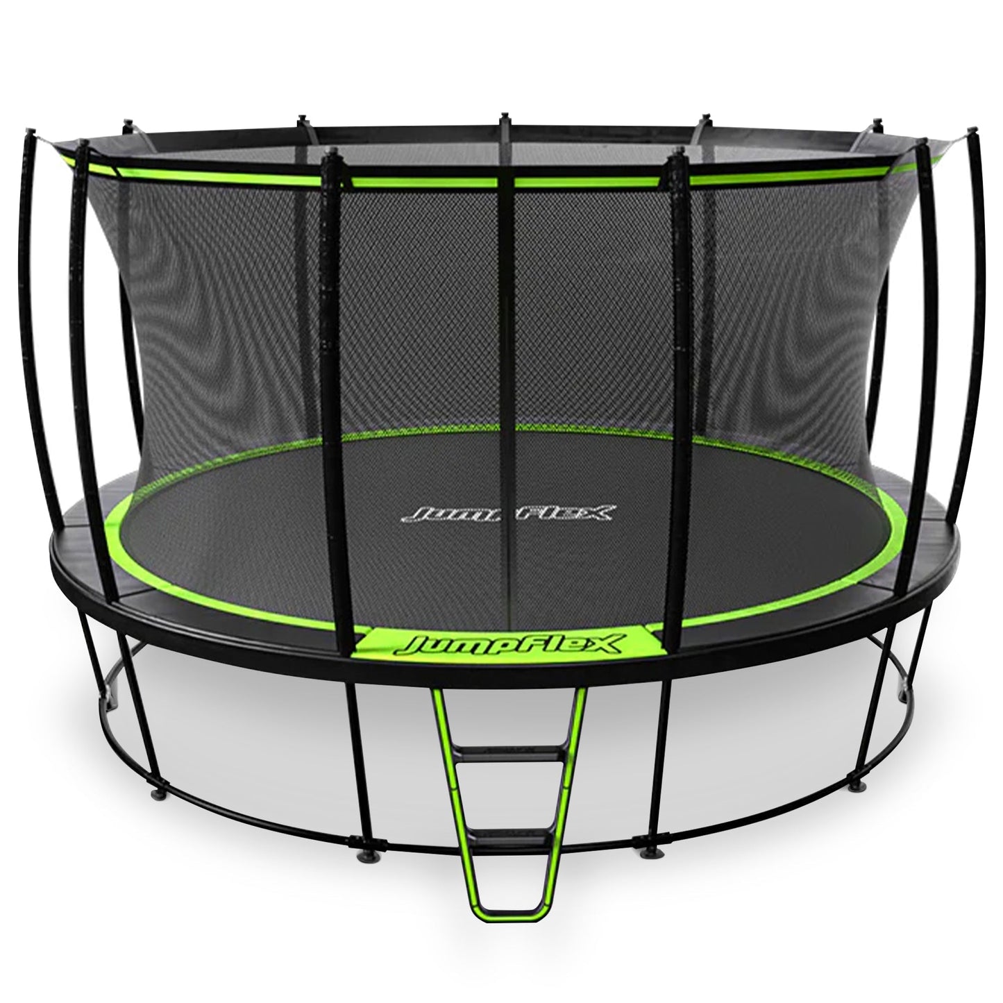 JumpFlex HERO 15' Trampoline for Kids Outdoor Play Equipment with Net & Ladder