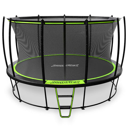 JumpFlex HERO 15' Trampoline for Kids Outdoor Play Equipment with Net & Ladder