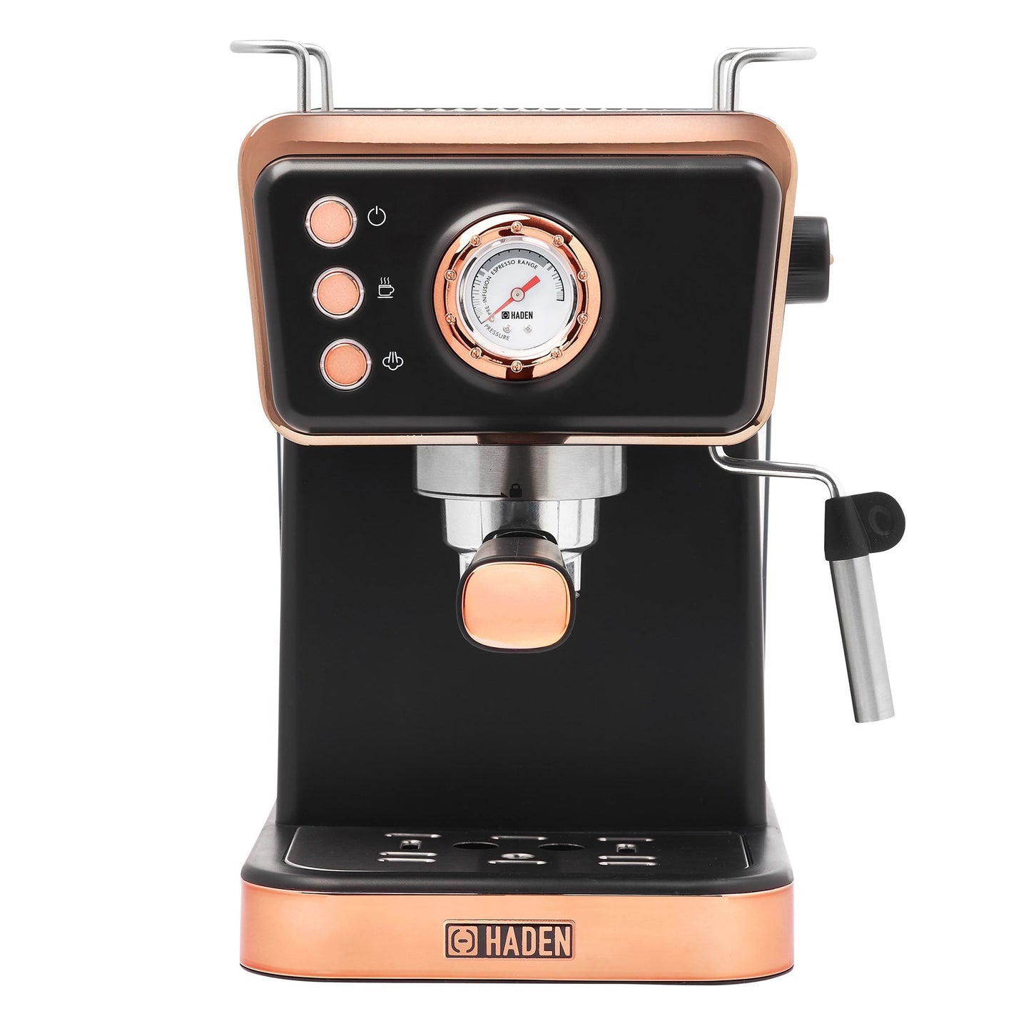 Haden Barista Brew Espresso Coffee Machine 20-Bar Espresso Maker, Black & Copper