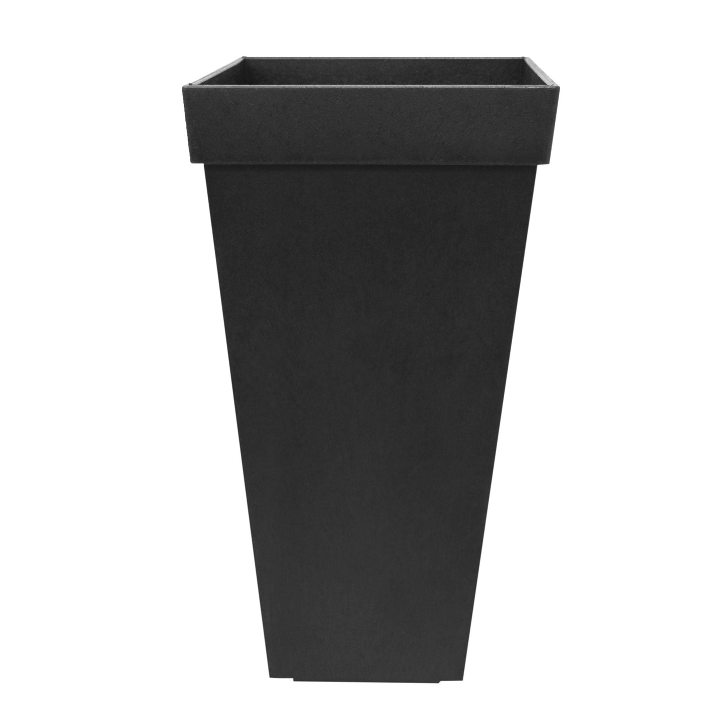 Tierra Verde Symphony Self Watering Square Planter, 15"W x 28"H, Black