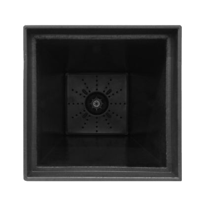 Tierra Verde Symphony Self Watering Square Planter, 15"W x 28"H, Black