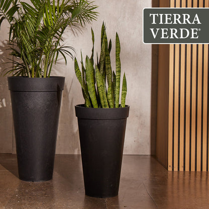 Tierra Verde 2 Pack Aria Indoor Outdoor Self Watering Planter, 12.5"W x 20"H