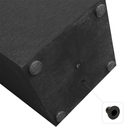 Tierra Verde Citadel Horizon Self Watering Square Planter, 13.5"W x 14"H, Black