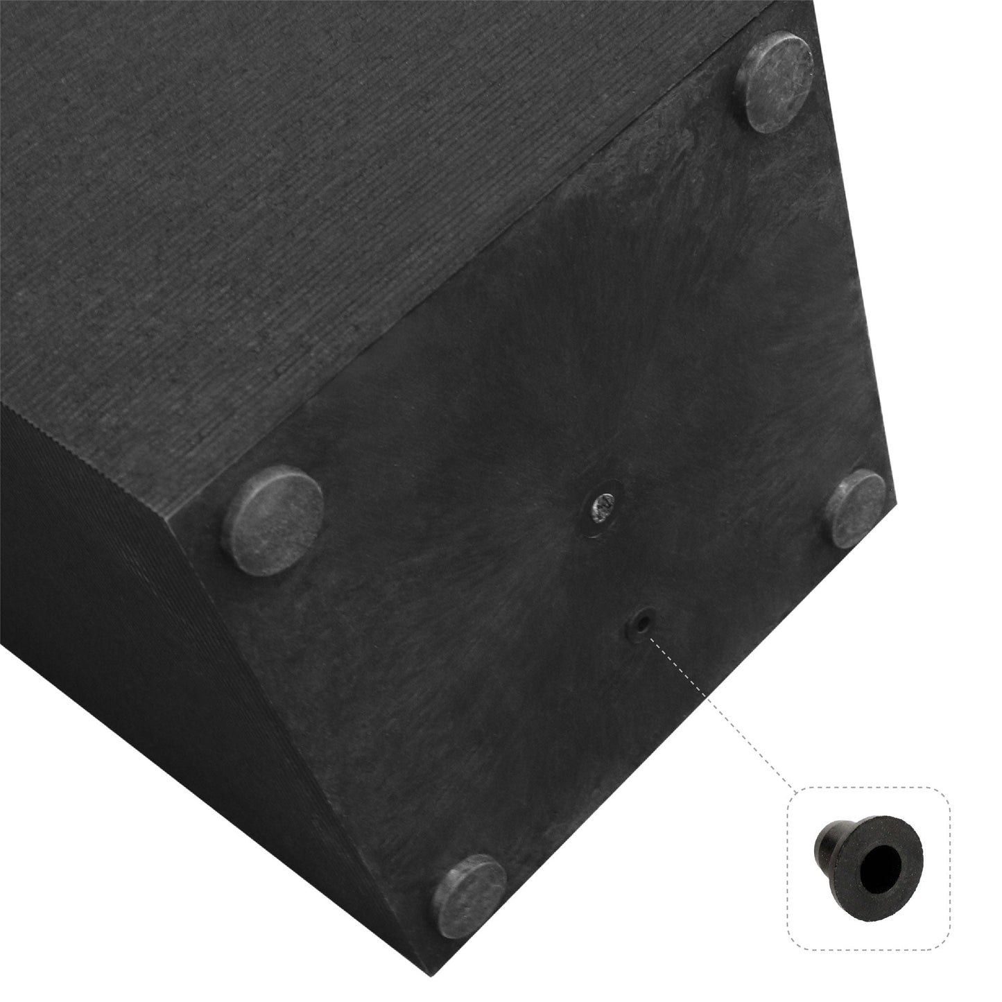 Tierra Verde Citadel Horizon Self Watering Square Planter, 13.5"W x 26"H, Black