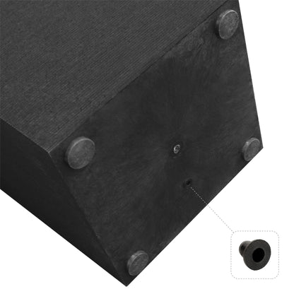 Tierra Verde Citadel Horizon Self Watering Square Planter, 13.5"W x 26"H, Black