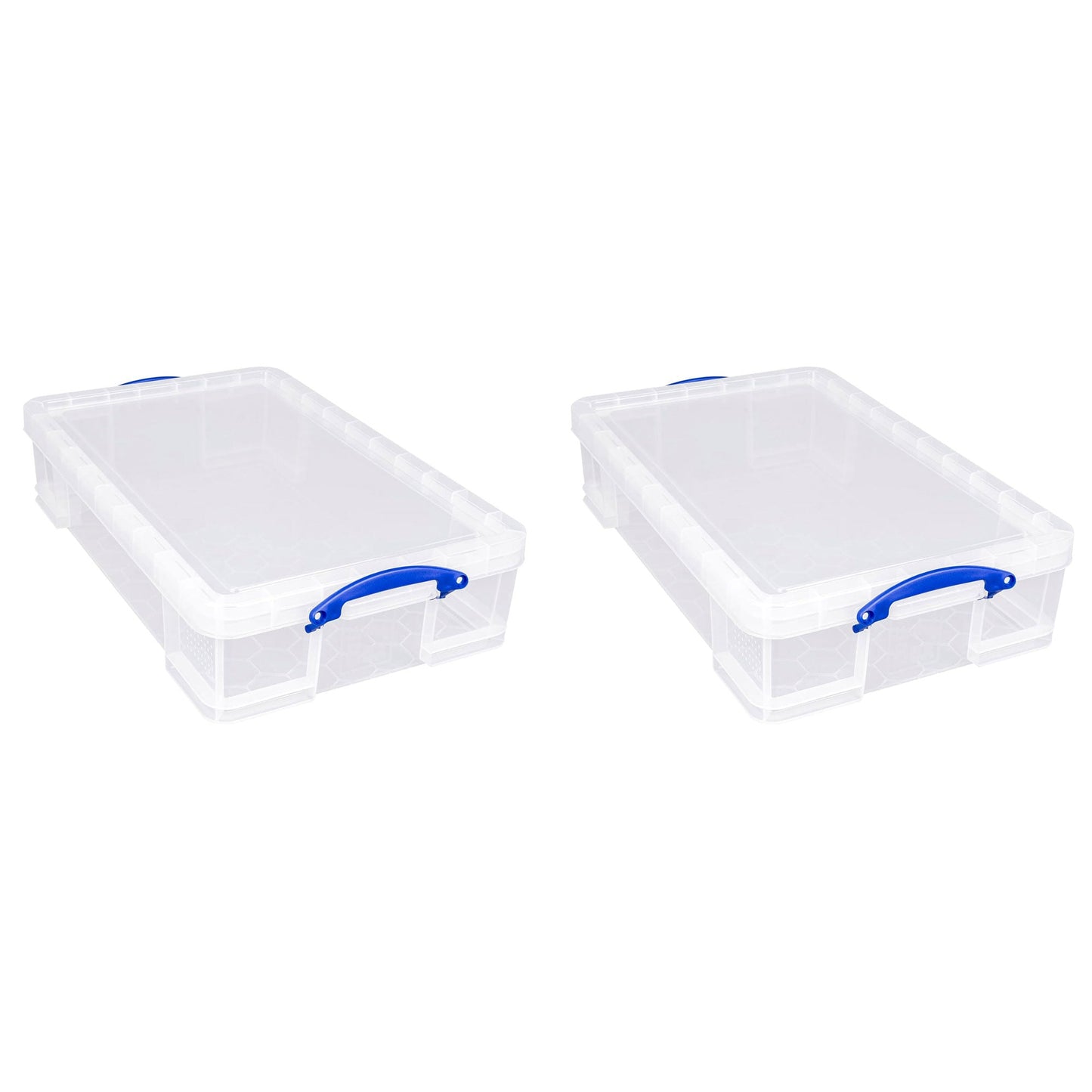 Really Useful Box 33L Storage Container w/Snap Lid & Clip Lock Handle, 2 Pack