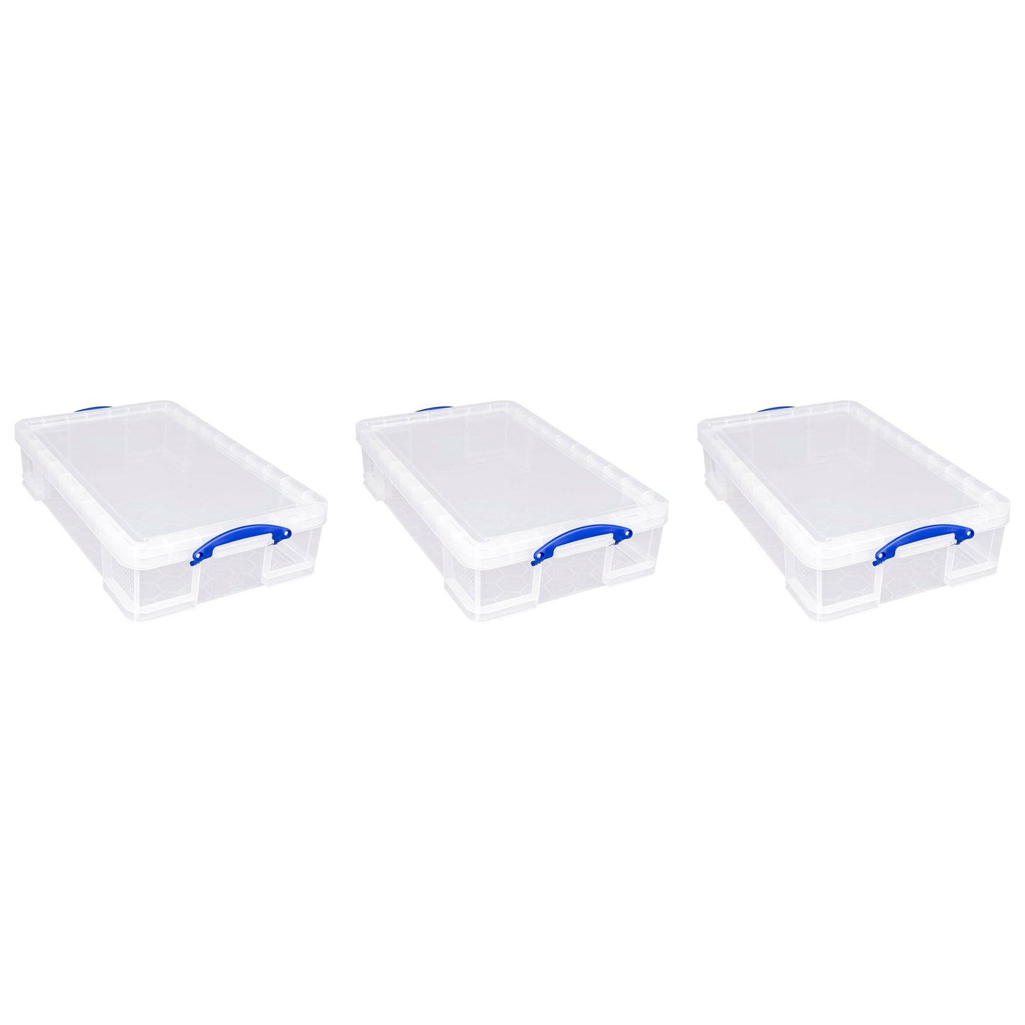 Really Useful Box 33L Storage Container w/Snap Lid & Clip Lock Handle, 3 Pack