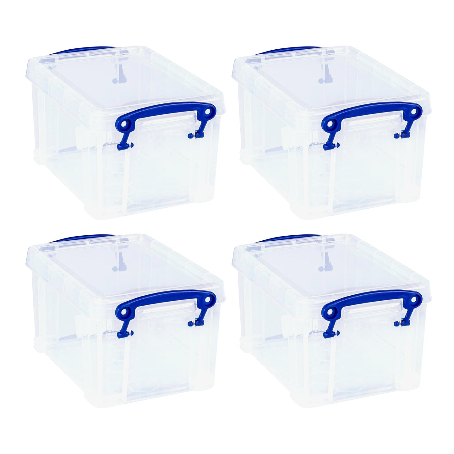 Really Useful Box 1.6L Storage Container w/Snap Lid & Clip Lock Handle, 12 Pack