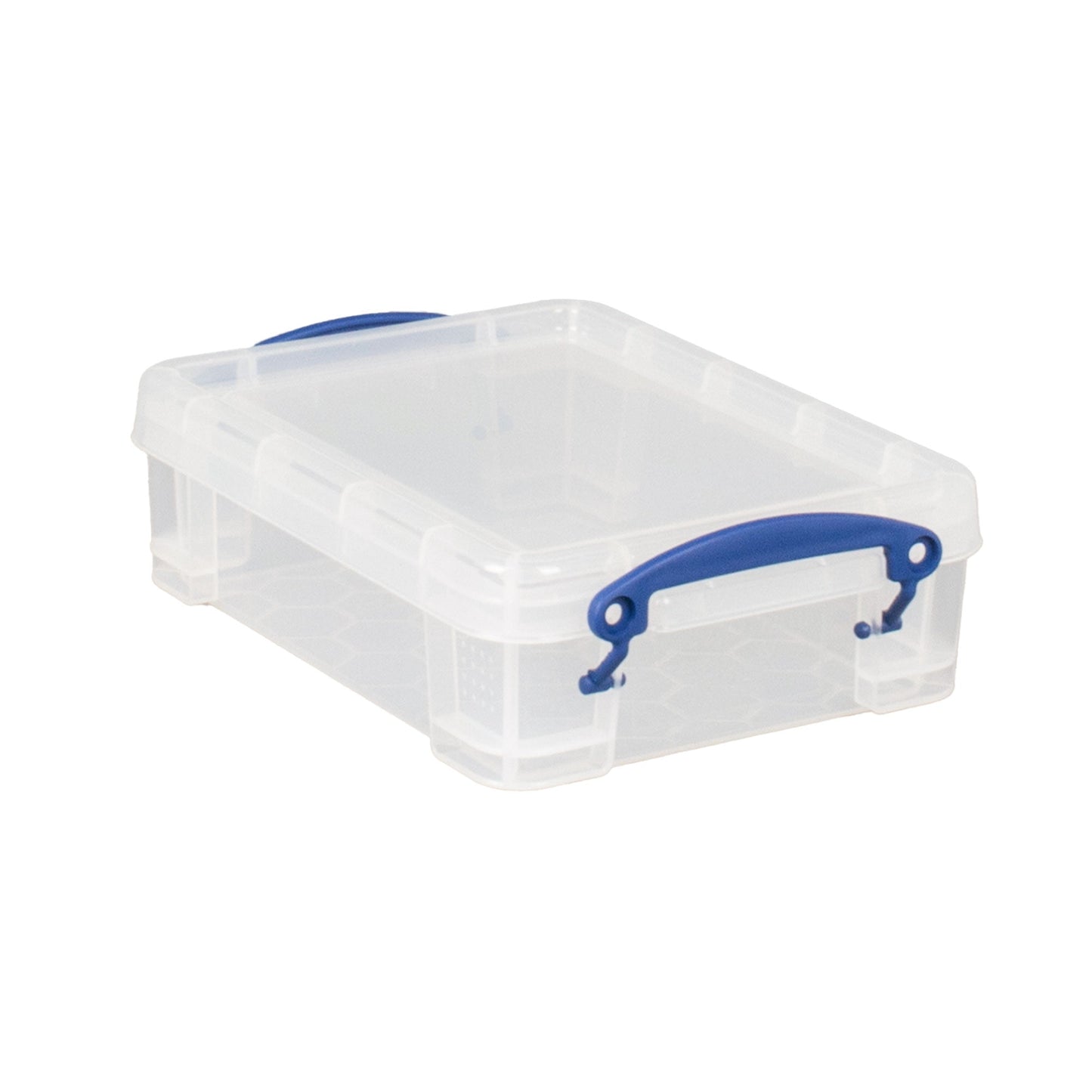 Really Useful Box 1.75L Storage Bin w/Snap Lid & Clip Lock Handle, 8 Pack, Clear