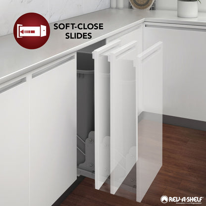 Rev-A-Shelf 14.71" Pullout Kitchen Cabinet Drawer w/ Soft-close, 4WDB-15SC-1