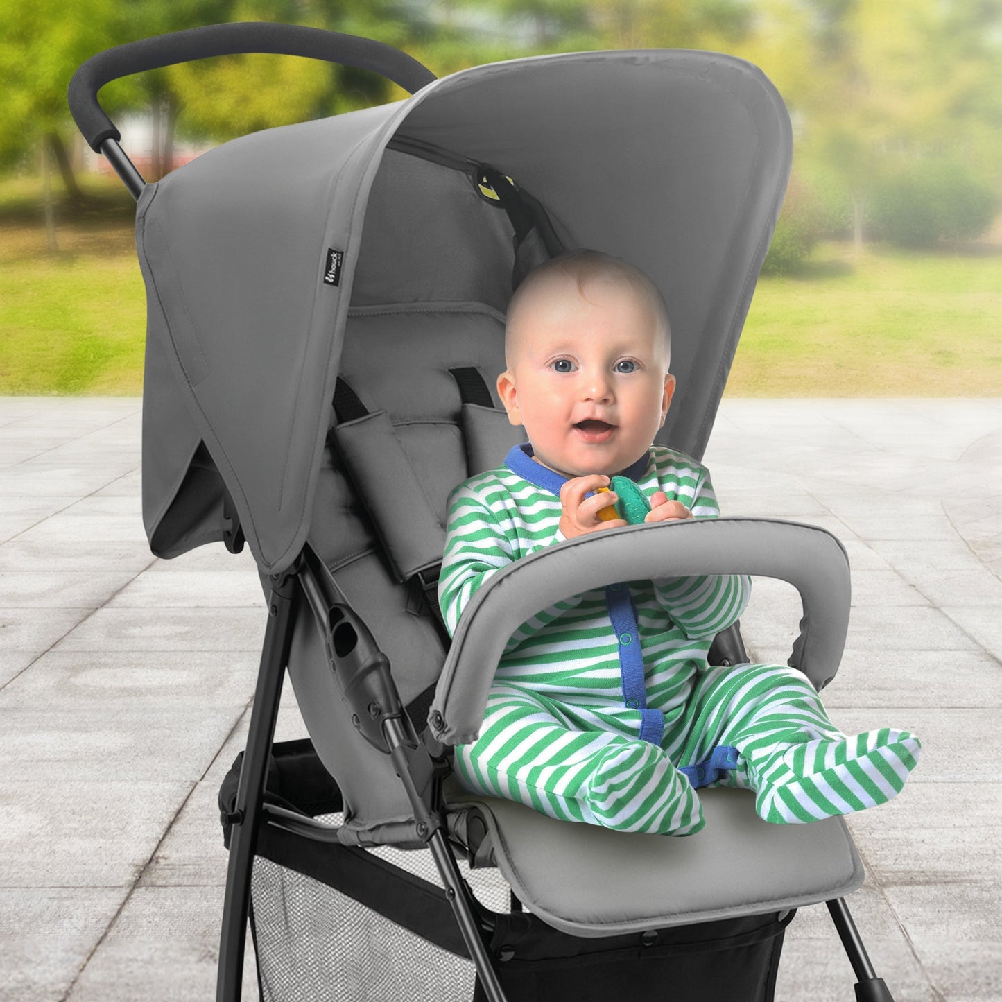 hauck Sport T13 Lightweight Compact and Foldable Stroller, Push Chair, Grey