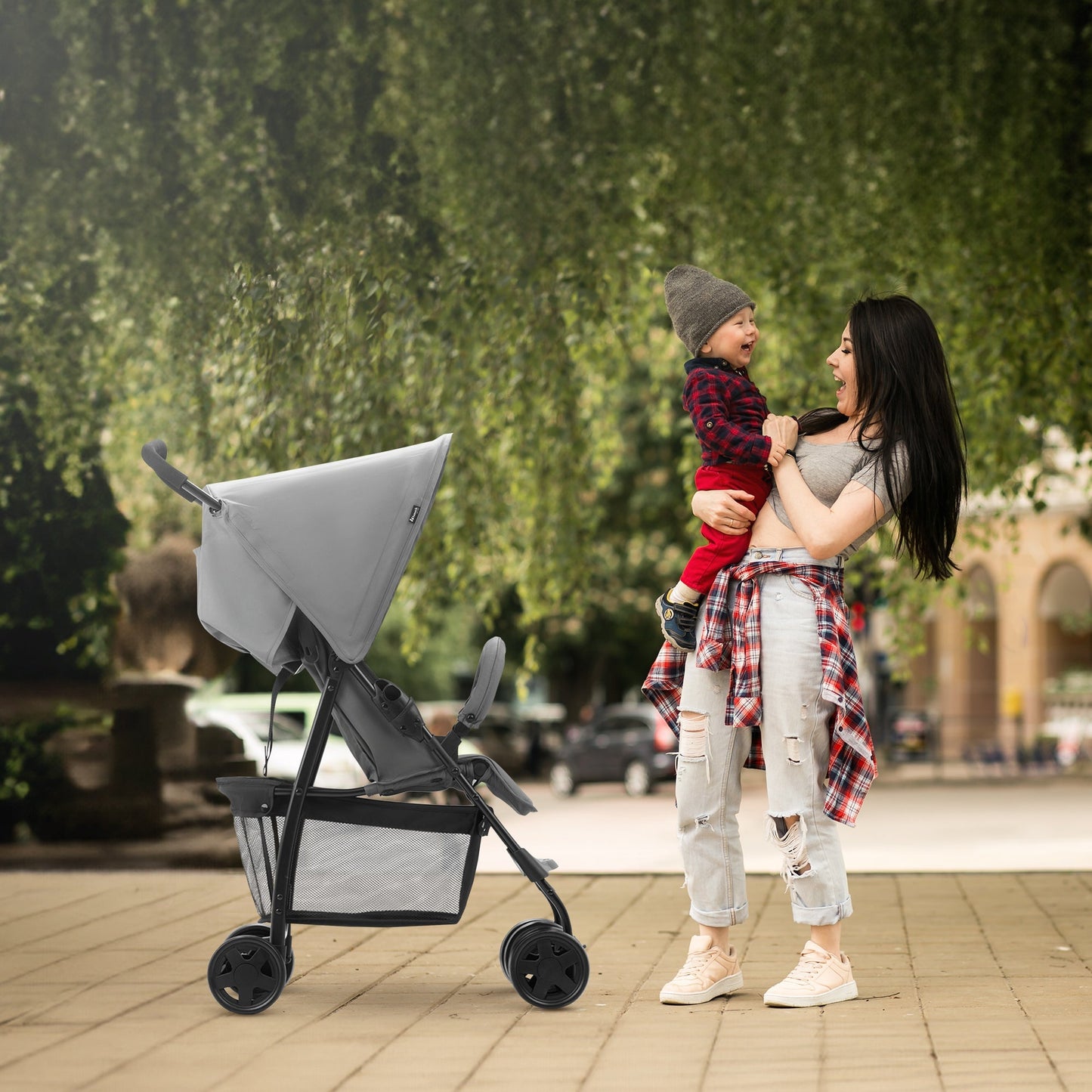 hauck Sport T13 Lightweight Compact and Foldable Stroller, Push Chair, Grey