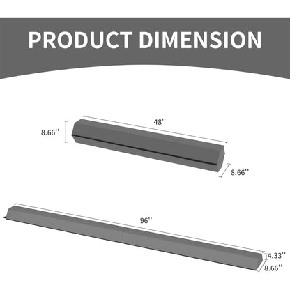 BalanceFrom Fitness All Purpose Mat with 8 Ft Balance Beam Gymnastic Set, Gray