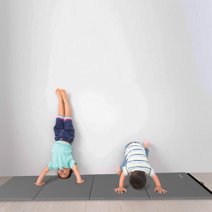 BalanceFrom Fitness All Purpose Mat with 8 Ft Balance Beam Gymnastic Set, Gray