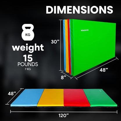 BalanceFrom Fitness All Purpose Mat with 8 Ft Balance Beam Gymnastic Set, Multi