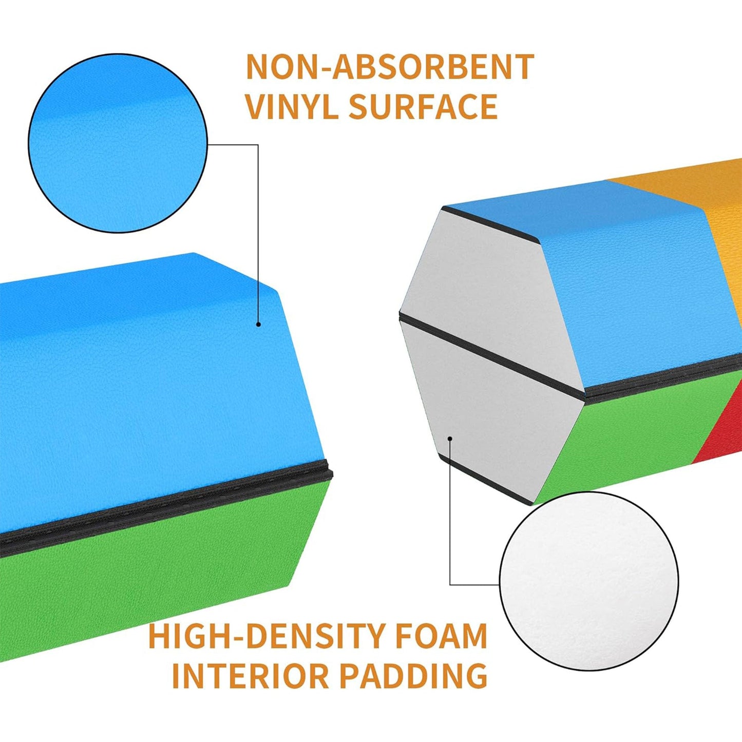 BalanceFrom Fitness All Purpose Mat with 8 Ft Balance Beam Gymnastic Set, Multi