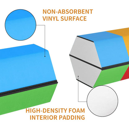 BalanceFrom Fitness All Purpose Mat with 8 Ft Balance Beam Gymnastic Set, Multi