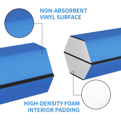 BalanceFrom Fitness All Purpose Mat with 8 Ft Balance Beam Gymnastic Set, Blue