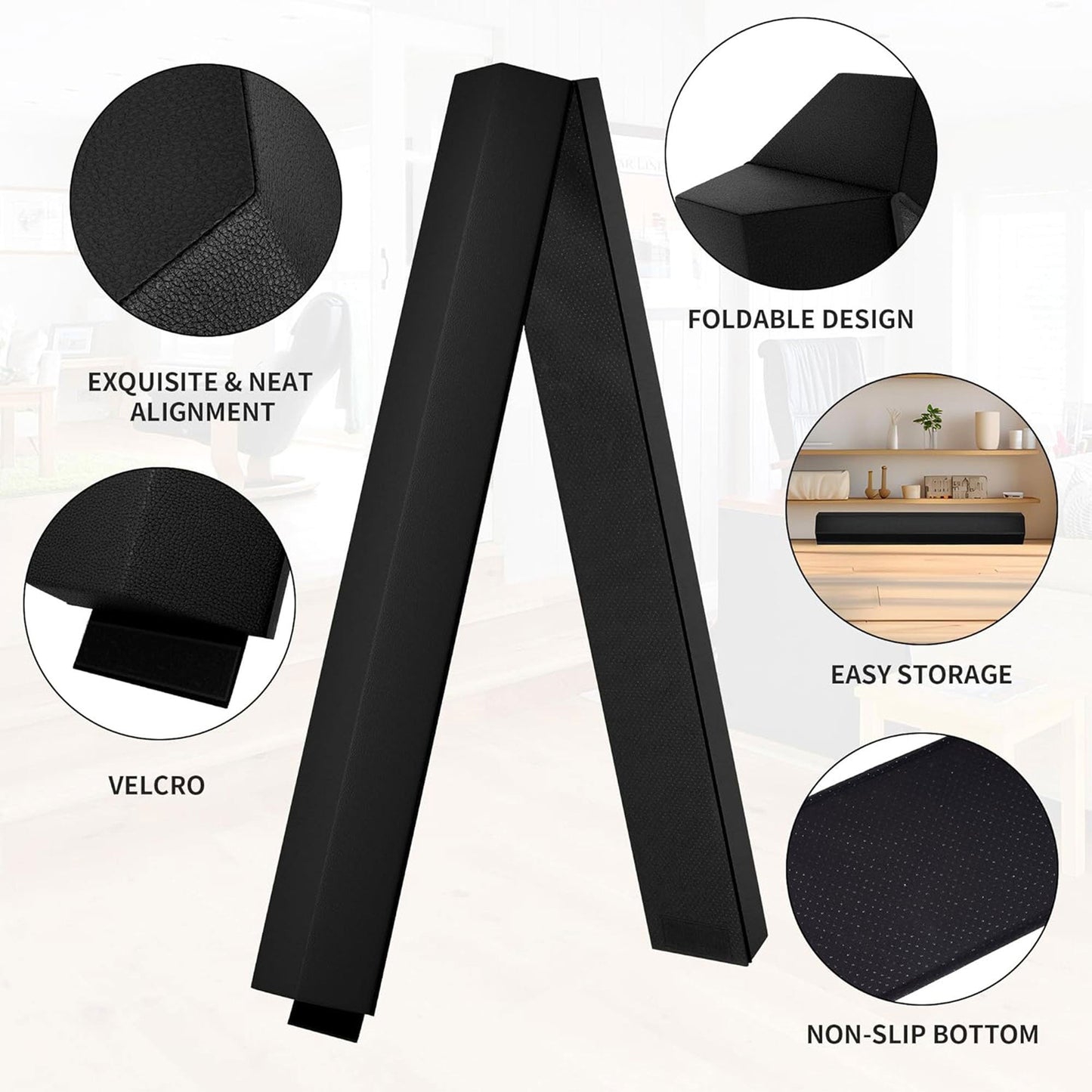 BalanceFrom Fitness All Purpose Mat with 8 Ft Balance Beam Gymnastic Set, Black